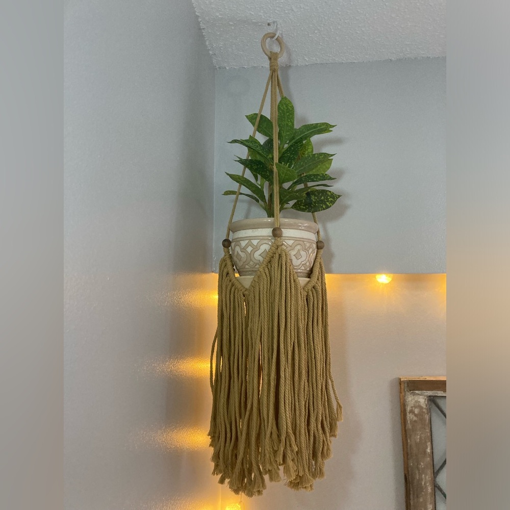 Handmade Macrame Fringe Plant Hanger